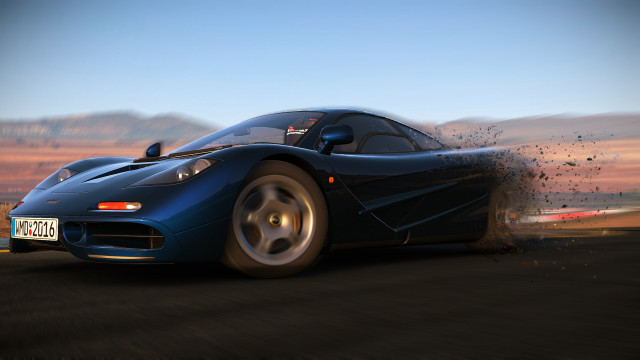 Blue sports car road sky #2 free wallpaper for desktop - medium preview image