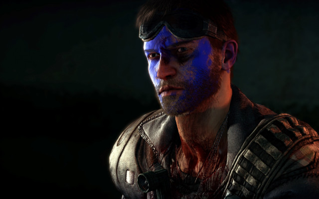 Blue face man black jacket free wallpaper for desktop - medium preview image