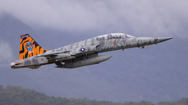 Fighter jet clouds mountains trees free wallpaper for desktop - medium preview image