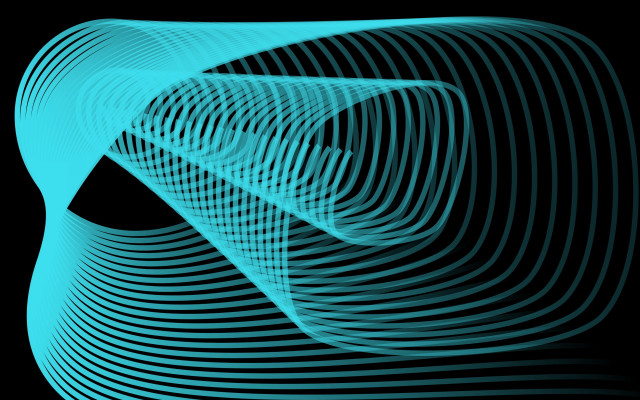 Blue abstract wavy lines black free wallpaper for desktop - medium preview image
