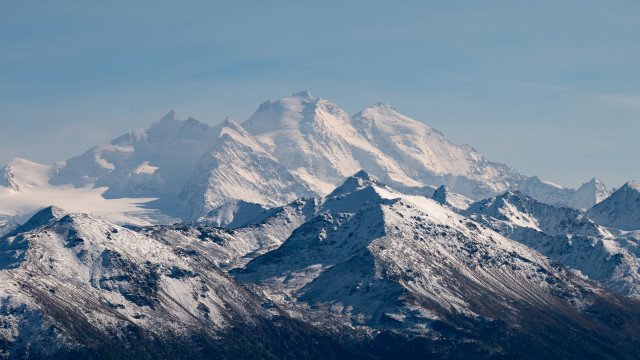 Mountain range snow blue sky #7 free wallpaper for desktop - medium preview image