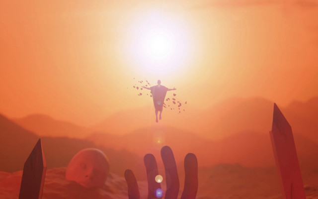 Scissors sunset silhouette moon cloud free wallpaper for desktop - medium preview image