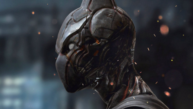 Man suit helmet city firework free wallpaper for desktop - medium preview image