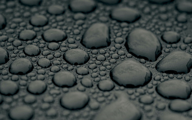 Water droplets black white macro free wallpaper for desktop - medium preview image