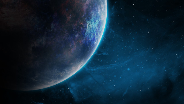 Space aurora celestial city night free wallpaper for desktop - medium preview image