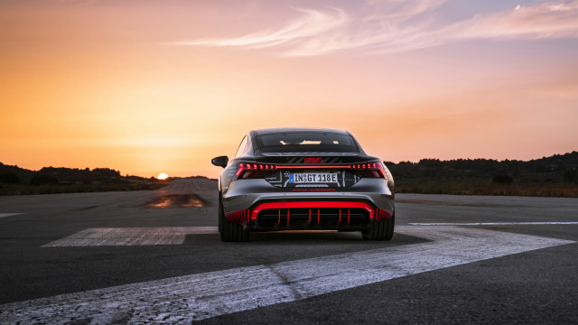 Car sunset clouds mountains ocean free wallpaper for desktop - medium preview image