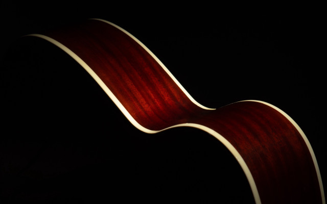 Guitar neck closeup dark light free wallpaper for desktop - medium preview image