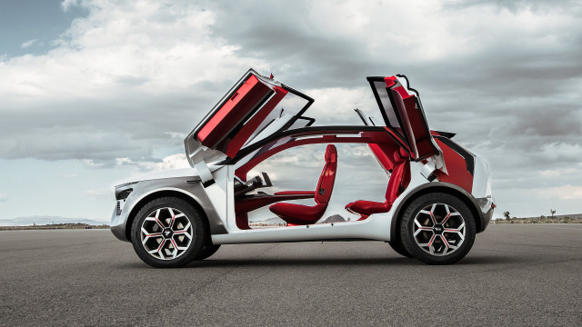 Car open road cloudy sky free wallpaper for desktop - medium preview image