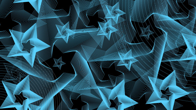 Blue stars generative art starry free wallpaper for desktop - medium preview image