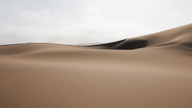 Large sand dune clouds trees free wallpaper for desktop - medium preview image