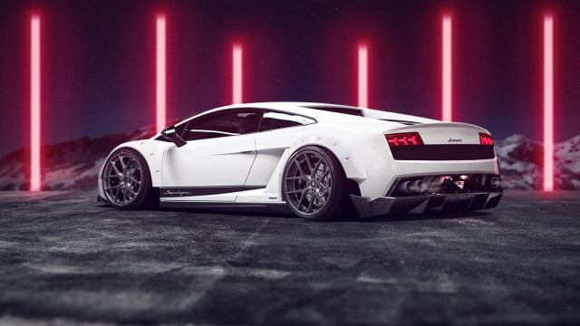 White sports car red light #9 free wallpaper for desktop - medium preview image
