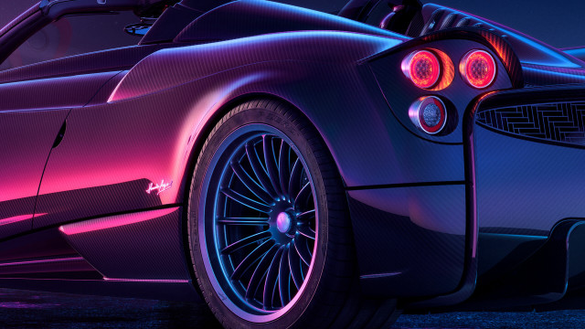 Purple background red tail lights free wallpaper for desktop - medium preview image