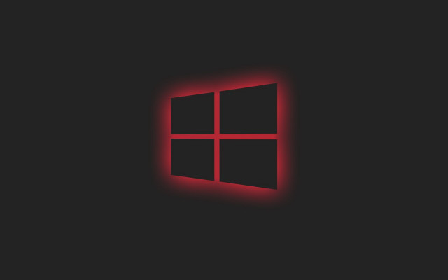 Red glowing window black background free wallpaper for desktop - medium preview image