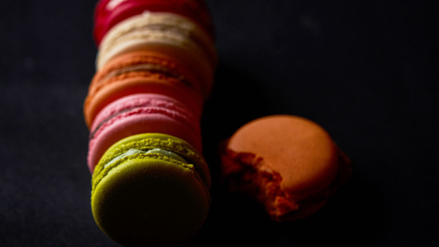 Colorful pastry bite macro food free wallpaper for desktop - medium preview image