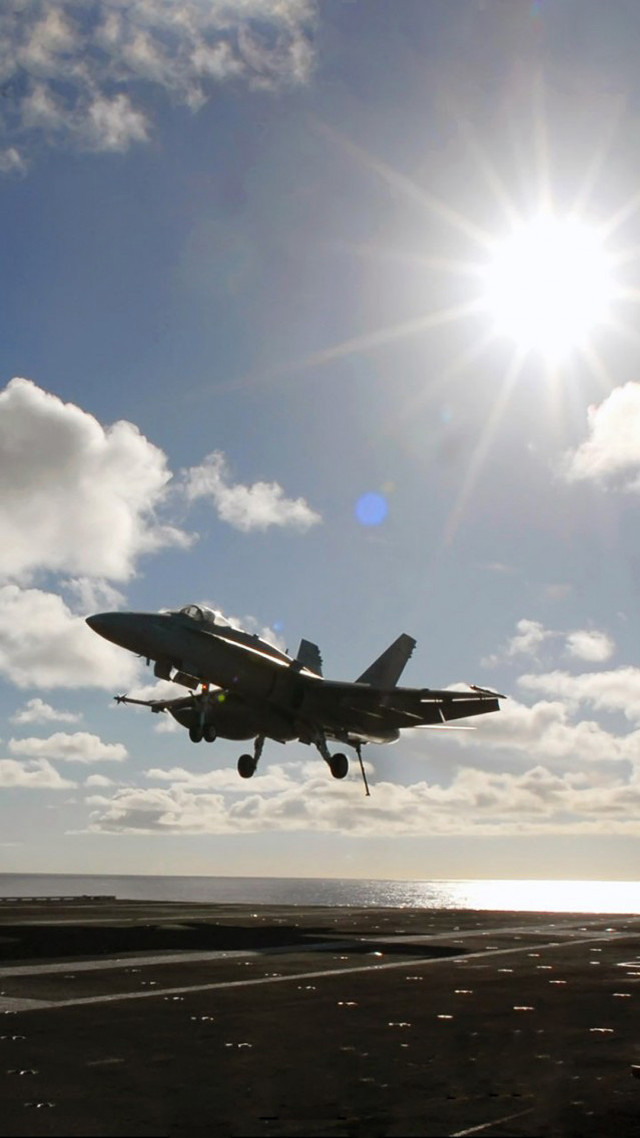 Fighter jet takeoff aircraft carrier #3 free wallpaper for mobile - medium preview image
