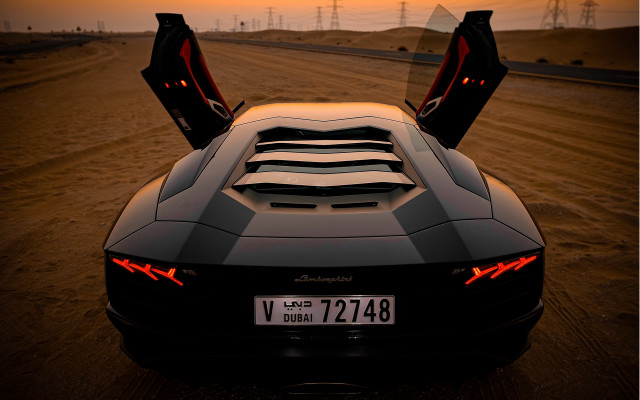 Car doors open dirtroad sunset free wallpaper for desktop - medium preview image