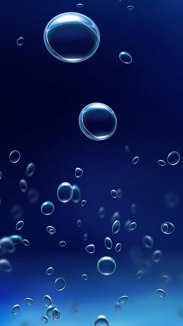 Blue bubbles water underwater solo free wallpaper for mobile - medium preview image