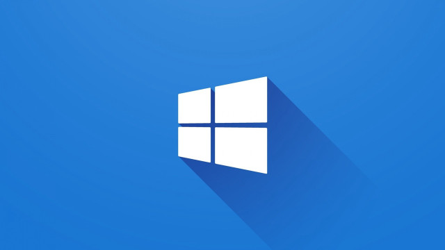 Blue windows logo shadow 4k free wallpaper for desktop - medium preview image