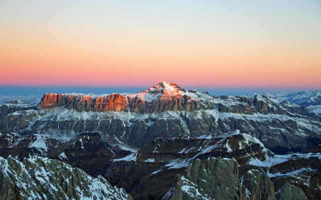Mountain range pink sky snow #6 free wallpaper for desktop - medium preview image