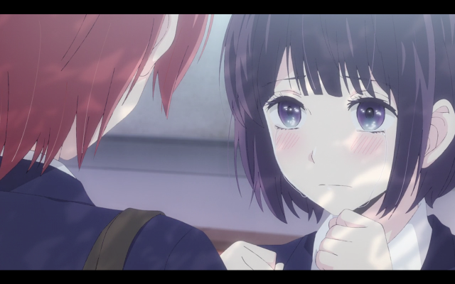 Short haired girls crying school free wallpaper for desktop - medium preview image