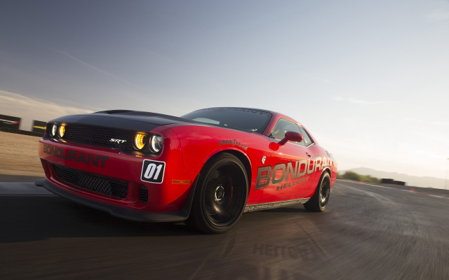 Red sports car road sky free wallpaper for desktop - medium preview image