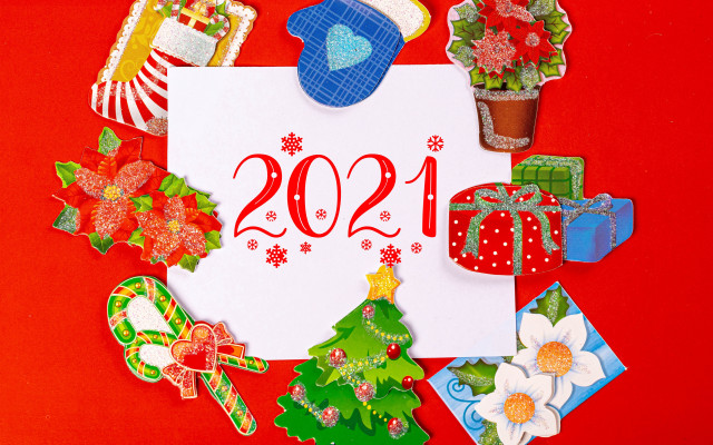 Christmas decorations paper sign santa free wallpaper for desktop - medium preview image