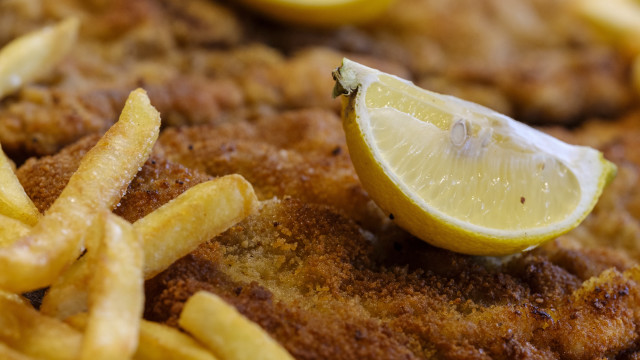 Lemon wedge fried chicken french free wallpaper for desktop - medium preview image