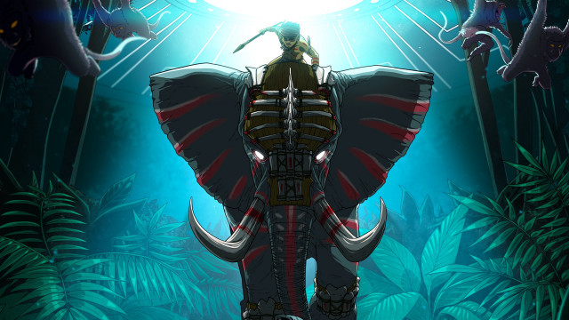 Jungle elephant man light cat free wallpaper for desktop - medium preview image