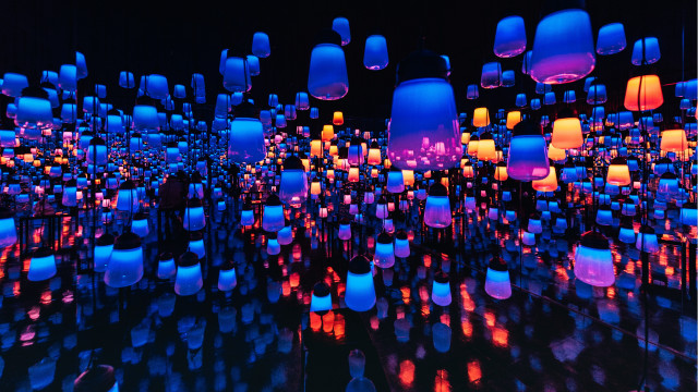 Cyberpunk glowing lights pokemon fence free wallpaper for desktop - medium preview image