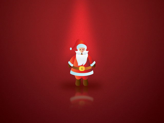 Santa clause red background spotlight #4 free wallpaper for desktop - medium preview image