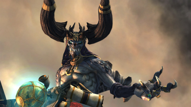 Horned warrior sword shield ball free wallpaper for desktop - medium preview image