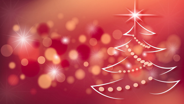 Christmas tree star red background #3 free wallpaper for desktop - medium preview image