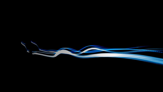 Black blue white wave side free wallpaper for desktop - medium preview image