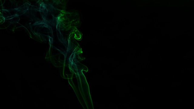Green smoke holography raytraced glowing free wallpaper for desktop - medium preview image