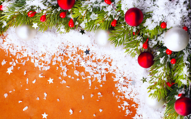 Christmas ornaments snow star deer free wallpaper for desktop - medium preview image