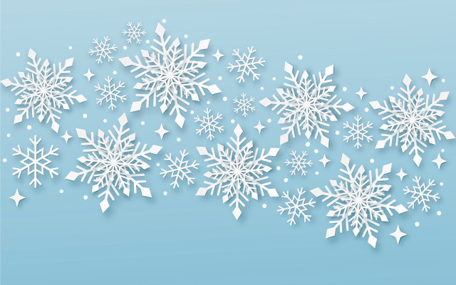 Snowflake paper blue background christmas free wallpaper for desktop - medium preview image