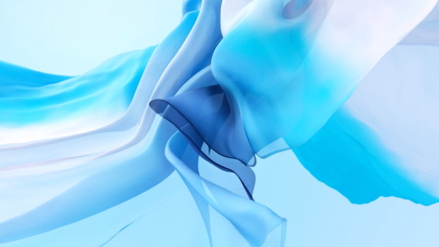 Blue white abstract ribbon generative free wallpaper for desktop - medium preview image