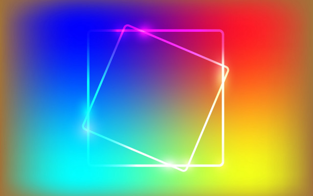 Neon rainbow hologram rectangle light free wallpaper for desktop - medium preview image