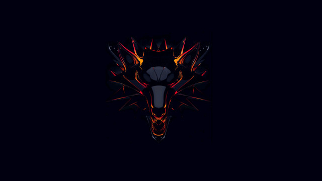 Black red dragon head glowing free wallpaper for desktop - medium preview image