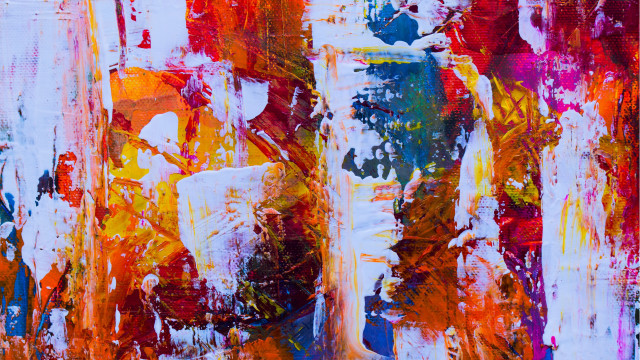 Abstract colorful lyrical autumn fire free wallpaper for desktop - medium preview image