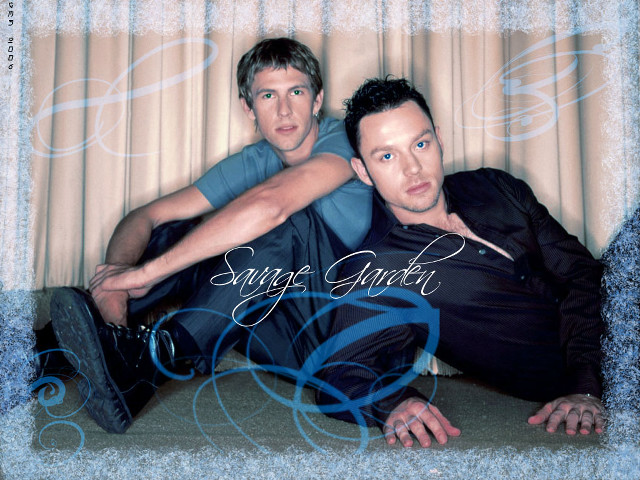 Two men floor blue background free wallpaper for desktop - medium preview image