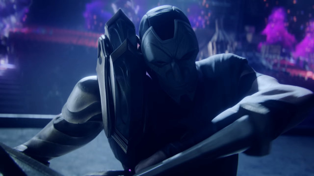 Futuristic man sword dark room #2 free wallpaper for desktop - medium preview image