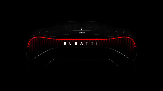 Black background red light bugatti free wallpaper for desktop - medium preview image