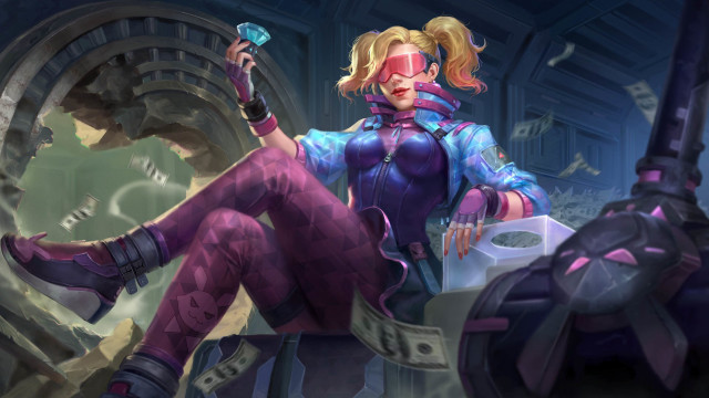 Purple outfit woman chair cellphone free wallpaper for desktop - medium preview image