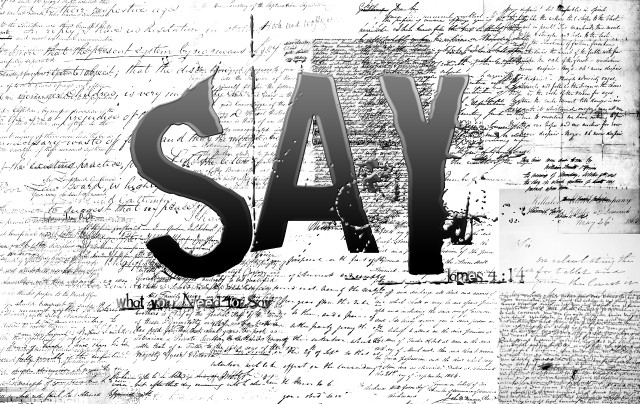 Say black white photo handwritten free wallpaper for desktop - medium preview image