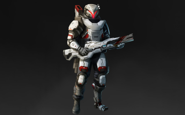 Robot cobra mecha gun glowing free wallpaper for desktop - medium preview image