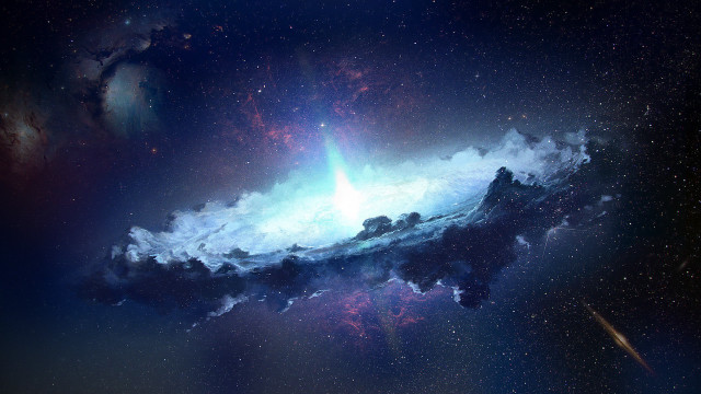 Sky bright light nebula astronaut free wallpaper for desktop - medium preview image
