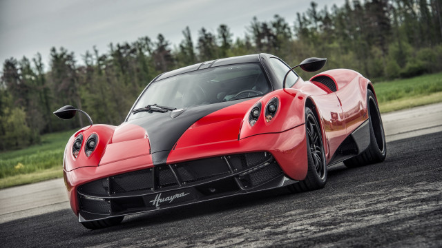 Red black sports car road free wallpaper for desktop - medium preview image