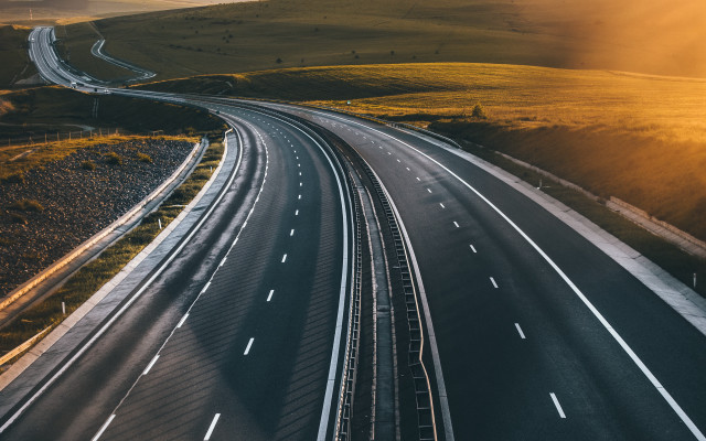 Highway sunny day ultrafine bridge free wallpaper for desktop - medium preview image