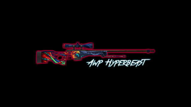 Neon gun air hyperbat black free wallpaper for desktop - medium preview image